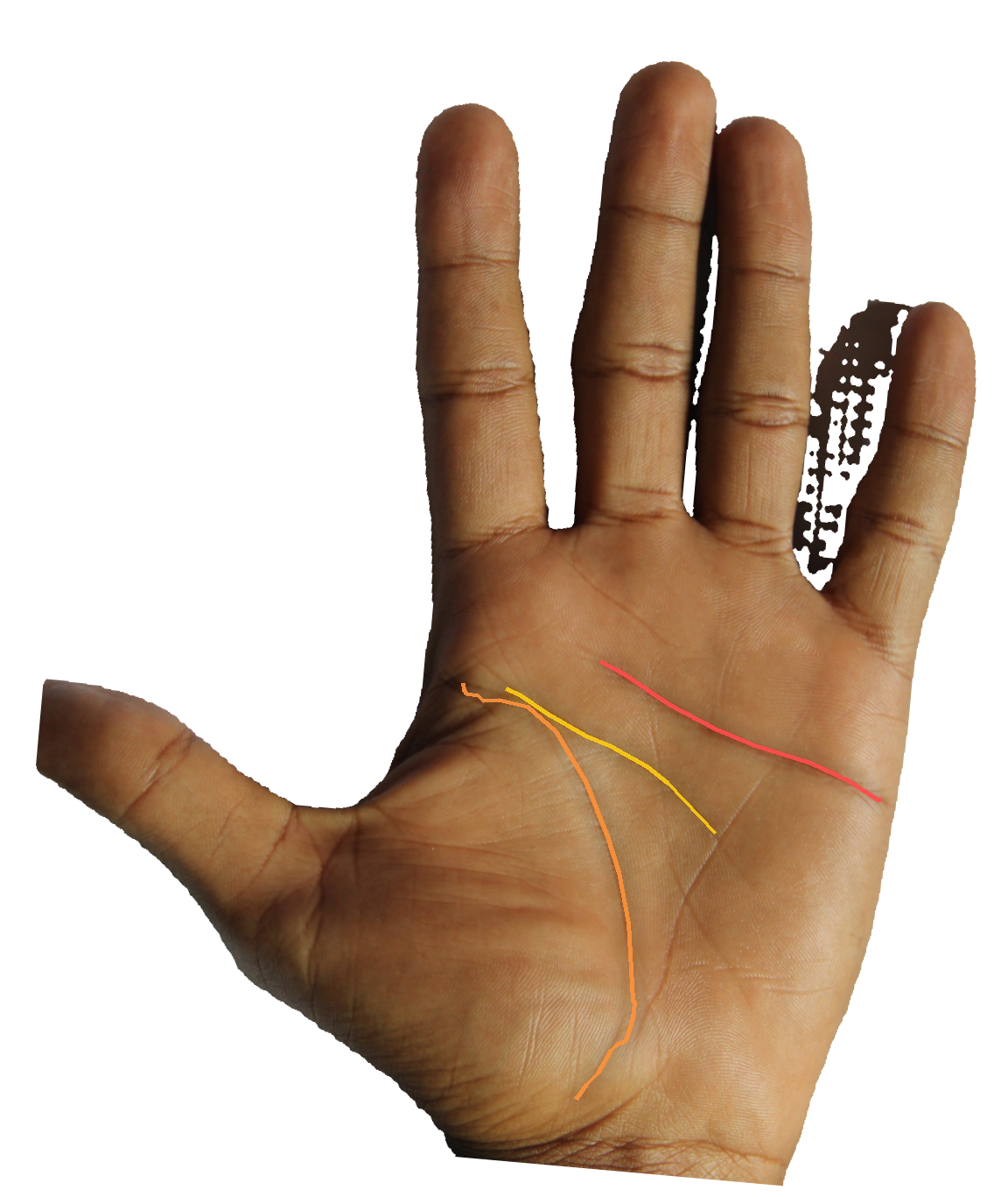 Palm reading overlay for: How does the Mount of Saturn speak to my capacity for solitude?